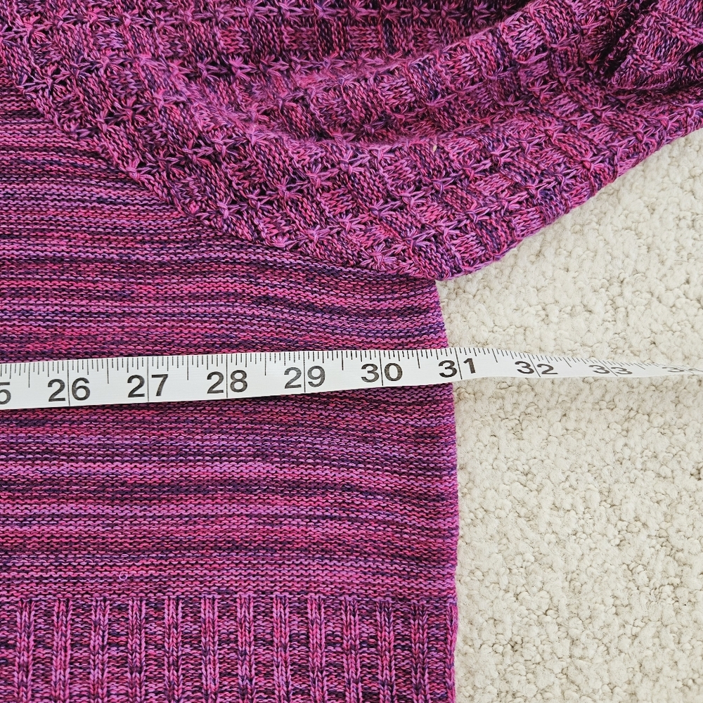 Catherines Sweater Purple Pullover Draped Cowl Neck Stretch Knit Womens 4x - Picture 3 of 8